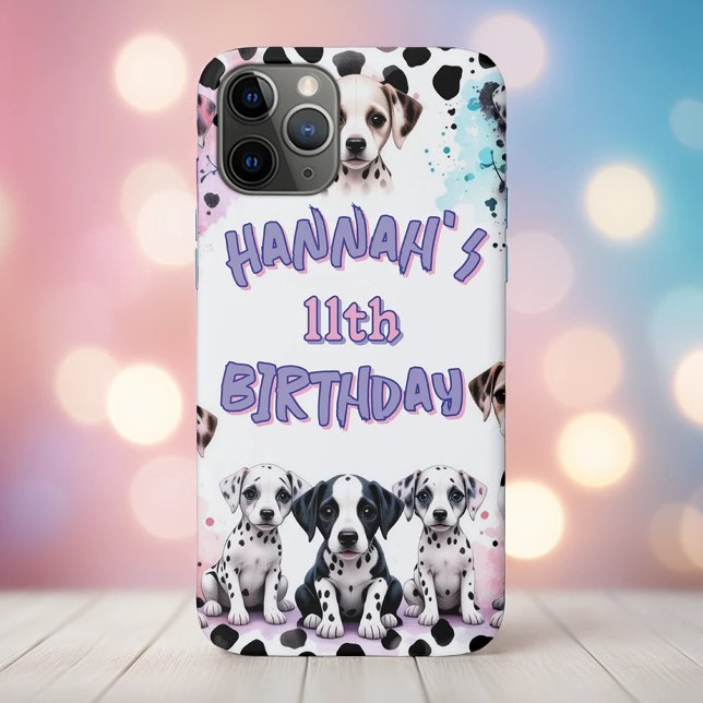 Funda De Case-Mate Para iPhone Fiesta de Cumpleaños Pastel Caprichoso Dálmata (Subido por el creador)