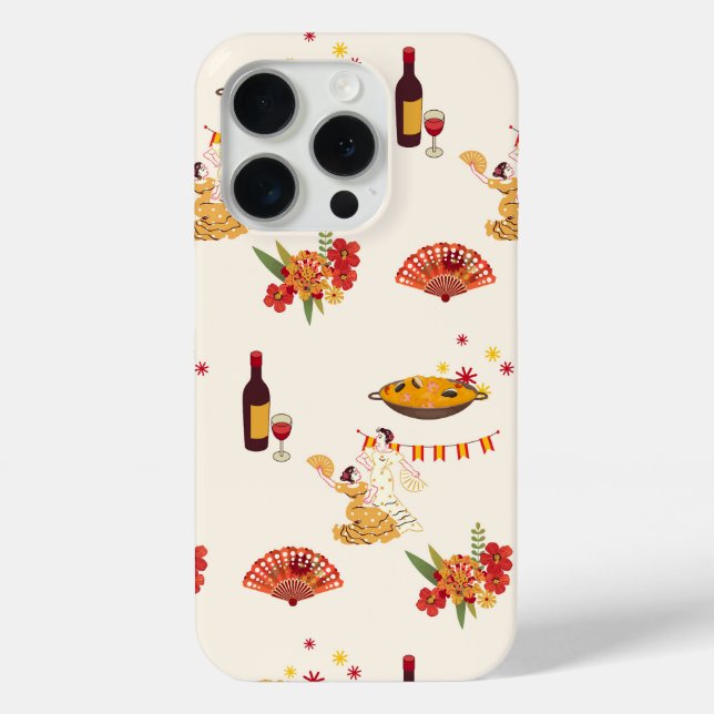 Funda De Case-Mate Para iPhone Fiesta de estilo español (Reverso )