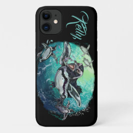 Funda Para iPhone 11 Fiesta de Pescado Pingüino Africano