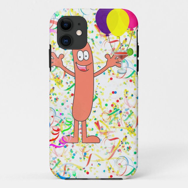 Funda De Case-Mate Para iPhone fiesta de salchicha (Reverso)