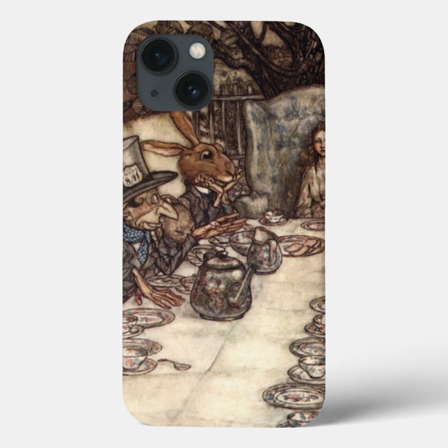 Funda De Case-Mate Para iPhone Fiesta del té enojada Arturo Rackham del (Reverso)