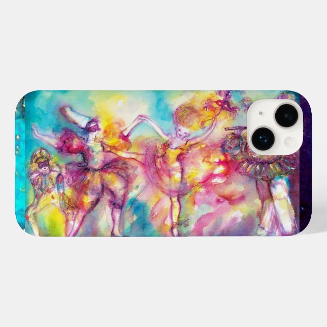Funda De Case-Mate Para iPhone FIESTA MASQUERADE, Máscaras Mardi Gras, Danza, Mús (Reverso  (Hotizontal))