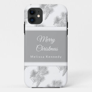 Funda Para iPhone 11 Fiesta navideña patrón de piña rustica personaliza