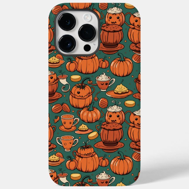 Funda De Case-Mate Para iPhone Fiesta Pizzazz De La Calabaza De Otoño (Reverso )