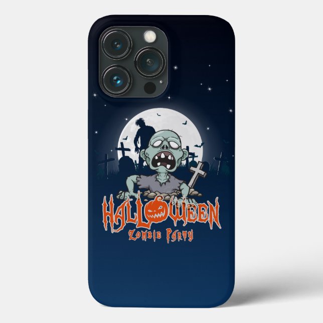 Funda De Case-Mate Para iPhone Fiesta Zombie de Halloween | (Reverso )