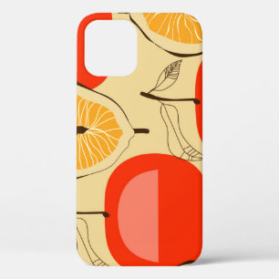 Funda Para iPhone 12 Fig, manzana, estilo retro sin costuras.