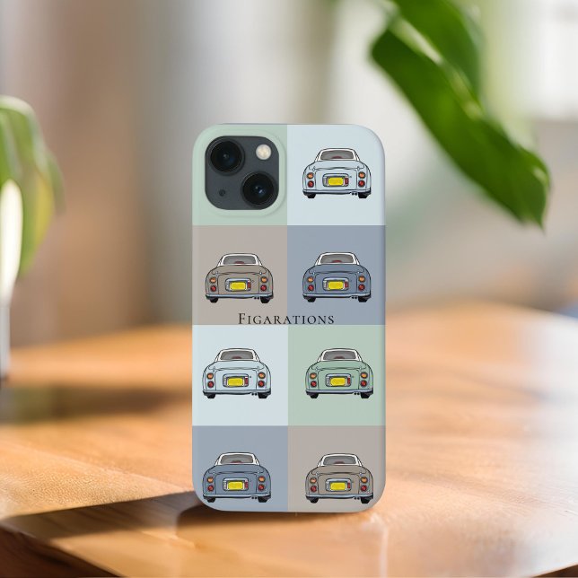 Funda De Case-Mate Para iPhone Figaro Car Pop Art Name (Cute figaro phone case with space for your name. All the original cars. It's Figaro Season!)