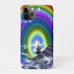 Funda Para iPhone 11 Pro Figura de misterio en el Stargate interdimensional