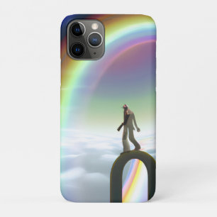 Funda Para iPhone 11 Pro Figura de misterio en el Stargate interdimensional