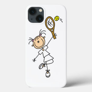 Funda Para iPhone 13 Figura femenina jugador de tenis del palillo