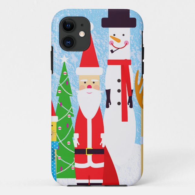 Funda De Case-Mate Para iPhone Figuras del navidad (Reverso)