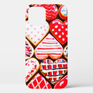 Funda Para iPhone 12 Fijación de galletas con forma de corazón para el 