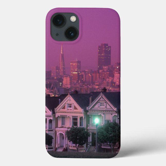 Funda De Case-Mate Para iPhone Filas al atardecer en San Francisco, (Reverso)