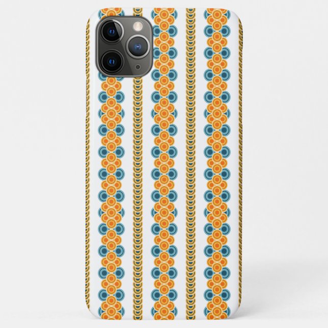 Funda De Case-Mate Para iPhone filas de círculo de años 70 (Reverso)