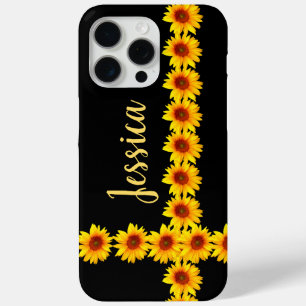 Funda Para iPhone 15 Pro Max Filas de girasol personalizadas