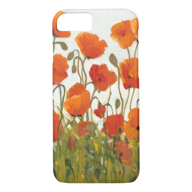 Funda De Case-Mate Para iPhone Filas de Poppies I (Reverso)