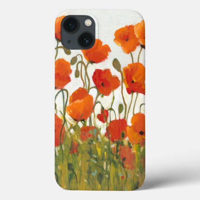 Funda De Case-Mate Para iPhone Filas de Poppies I (Reverso)