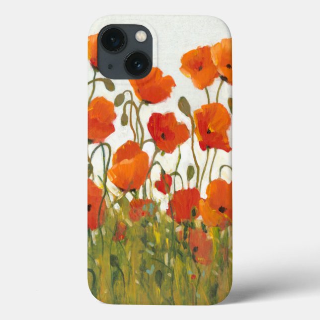 Funda De Case-Mate Para iPhone Filas de Poppies I (Reverso)
