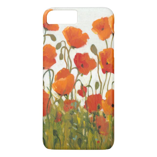 Funda De Case-Mate Para iPhone Filas de Poppies I (Reverso)