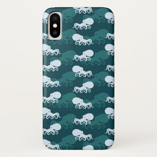 Funda De Case-Mate Para iPhone Filas Del Patrón Octopus (Reverso)