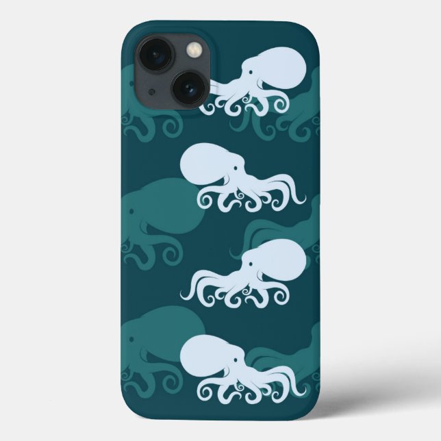 Funda De Case-Mate Para iPhone Filas Del Patrón Octopus (Reverso)