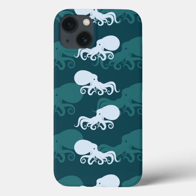 Funda De Case-Mate Para iPhone Filas Del Patrón Octopus (Reverso)