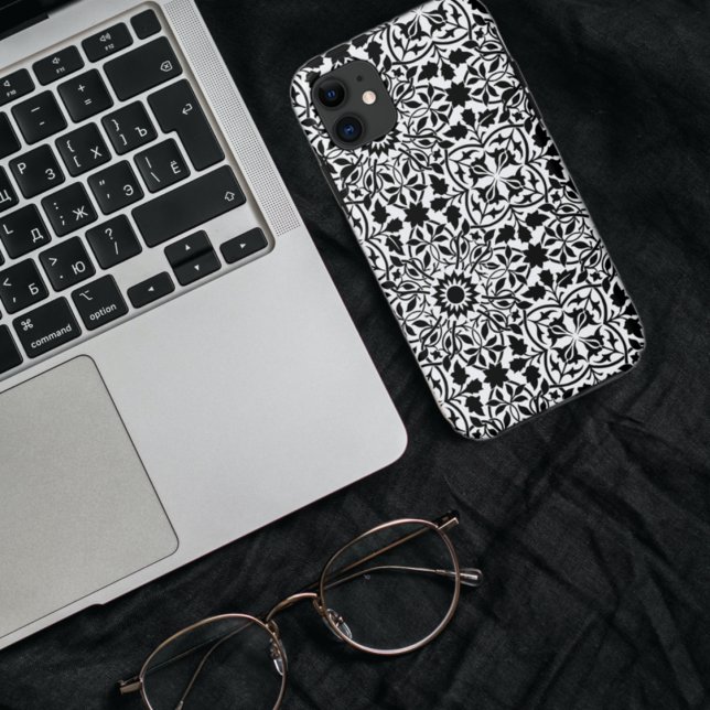 Funda De Case-Mate Para iPhone Filigrana en blanco y negro (Subido por el creador)