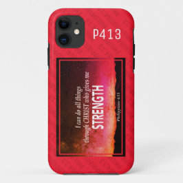 Funda Para iPhone 11 Filipinas 4:13 | PUEDO HACER TODAS LAS COSAS Red B