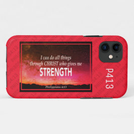 Funda Para iPhone 11 Filipinas 4:13 | PUEDO HACER TODAS LAS COSAS Red B