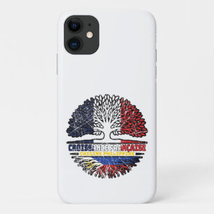 Funda Para iPhone 11 Filipinas: Bandera de raíces de árboles de Francia