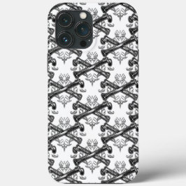 Funda Para iPhone 13 Pro Max Filligresía de huesos cruzados