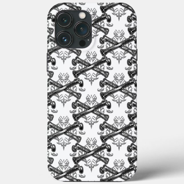 Funda De Case-Mate Para iPhone Filligresía de huesos cruzados (Reverso )