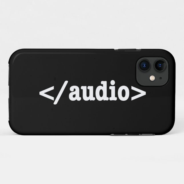 Funda De Case-Mate Para iPhone Finalizar código HTML5 de audio (Reverso (horizontal))