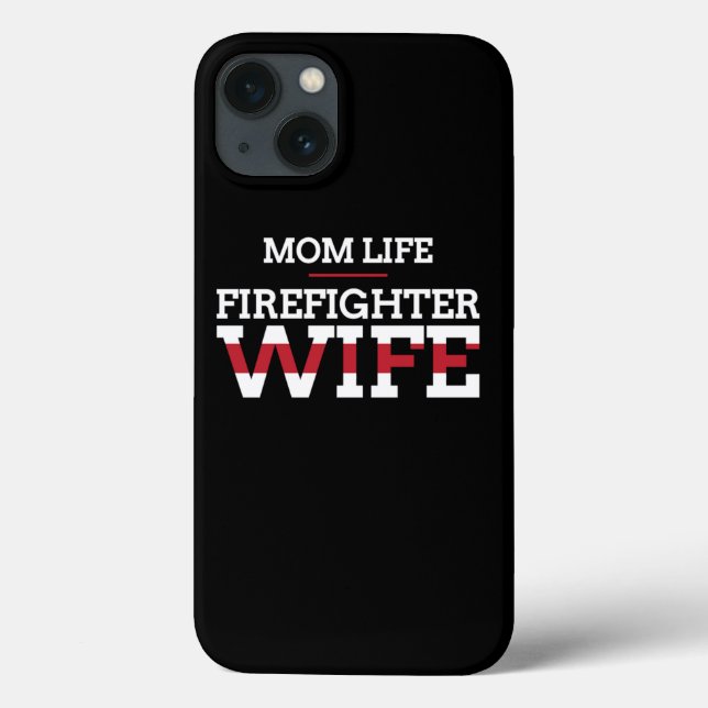 Funda De Case-Mate Para iPhone Firefighter Wife Thin Red Line Mothers Day Gift  (Reverso)