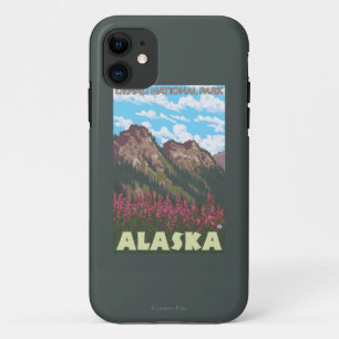 Funda Para iPhone 11 Fireweed y montañas - parque nacional de Denali,