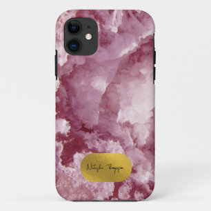 Funda Para iPhone 11 Firma de cristales de mar de Relieve metalizado do