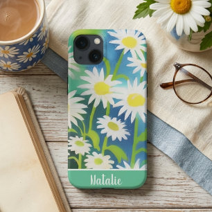 Funda Para iPhone 13 Firma de margaritas silvestres acuarela
