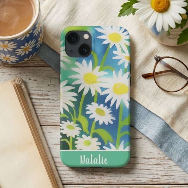 Funda De Case-Mate Para iPhone Firma de margaritas silvestres acuarela (Subido por el creador)