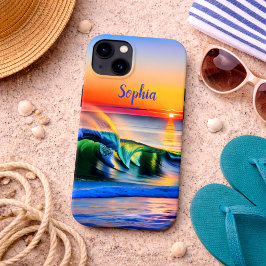 Funda Para iPhone 13 Firma Océano al Atardecer