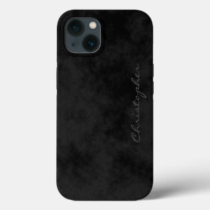Funda Para iPhone 13 Firma Simple Manchada Negra