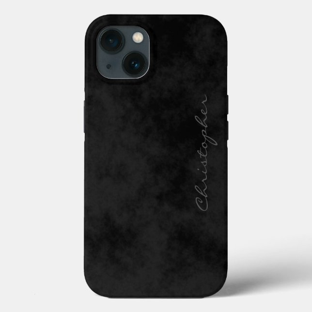 Funda De Case-Mate Para iPhone Firma Simple Manchada Negra (Reverso )