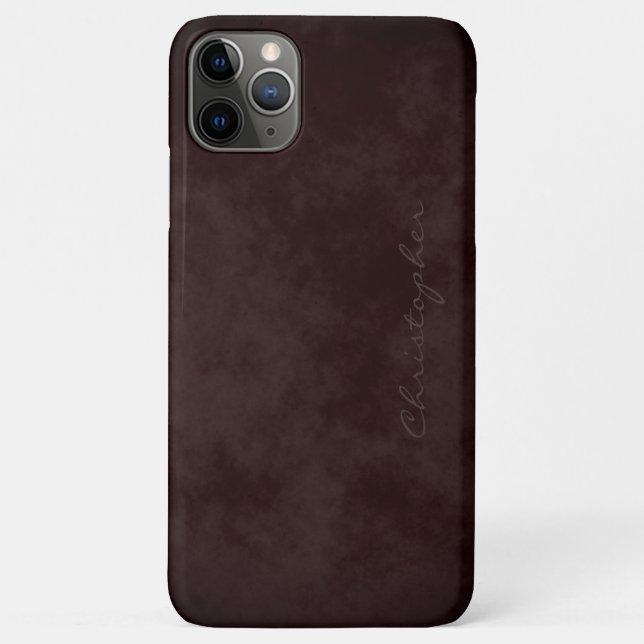 Funda De Case-Mate Para iPhone Firma Simple Marrón Burdeos Manchado (Reverso)