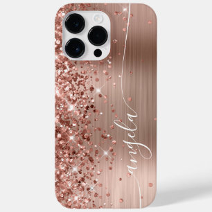 Funda Para iPhone 14 Pro Max De Case-Mate Firme Glam de Rosa Dorado Brillante