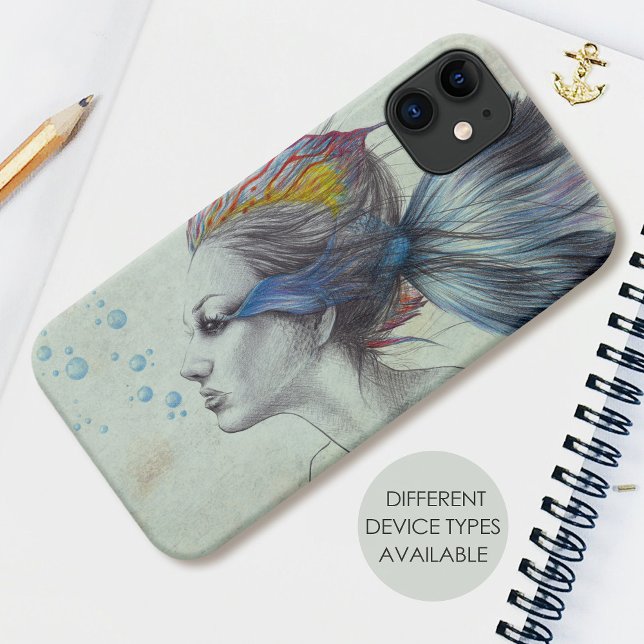 Funda De Case-Mate Para iPhone Fish Fantasy Surreal Art Drawing (Subido por el creador)