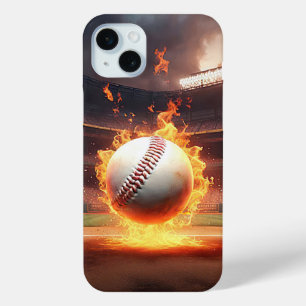 Funda Para iPhone 15 Mini Flamante Béisbol En El Estadio