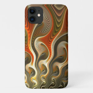 Funda Para iPhone 11 Flamas Naranjas abstractas configuran los fasos