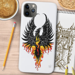 Funda Para iPhone 11 Pro Max Flamas tribales Phoenix Firebird