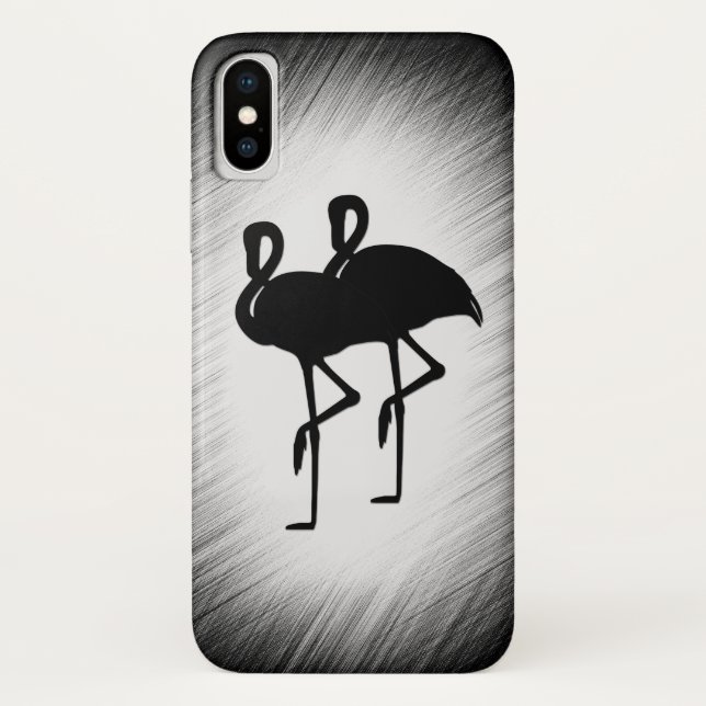 Funda De Case-Mate Para iPhone Flamenco negro y blanco (Reverso)