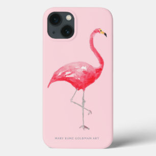 Funda Para iPhone 13 Flamenco Rosa Pájaro Tropical Lindo Selva Tropical