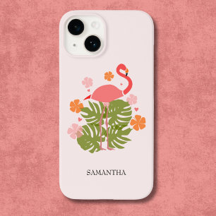 Funda Para iPhone 14 De Case-Mate Flamenco Rosa Tropical Moderno